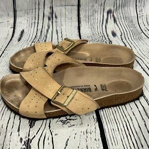 Birkenstock Siena nubuck leather riveted sandals size 38